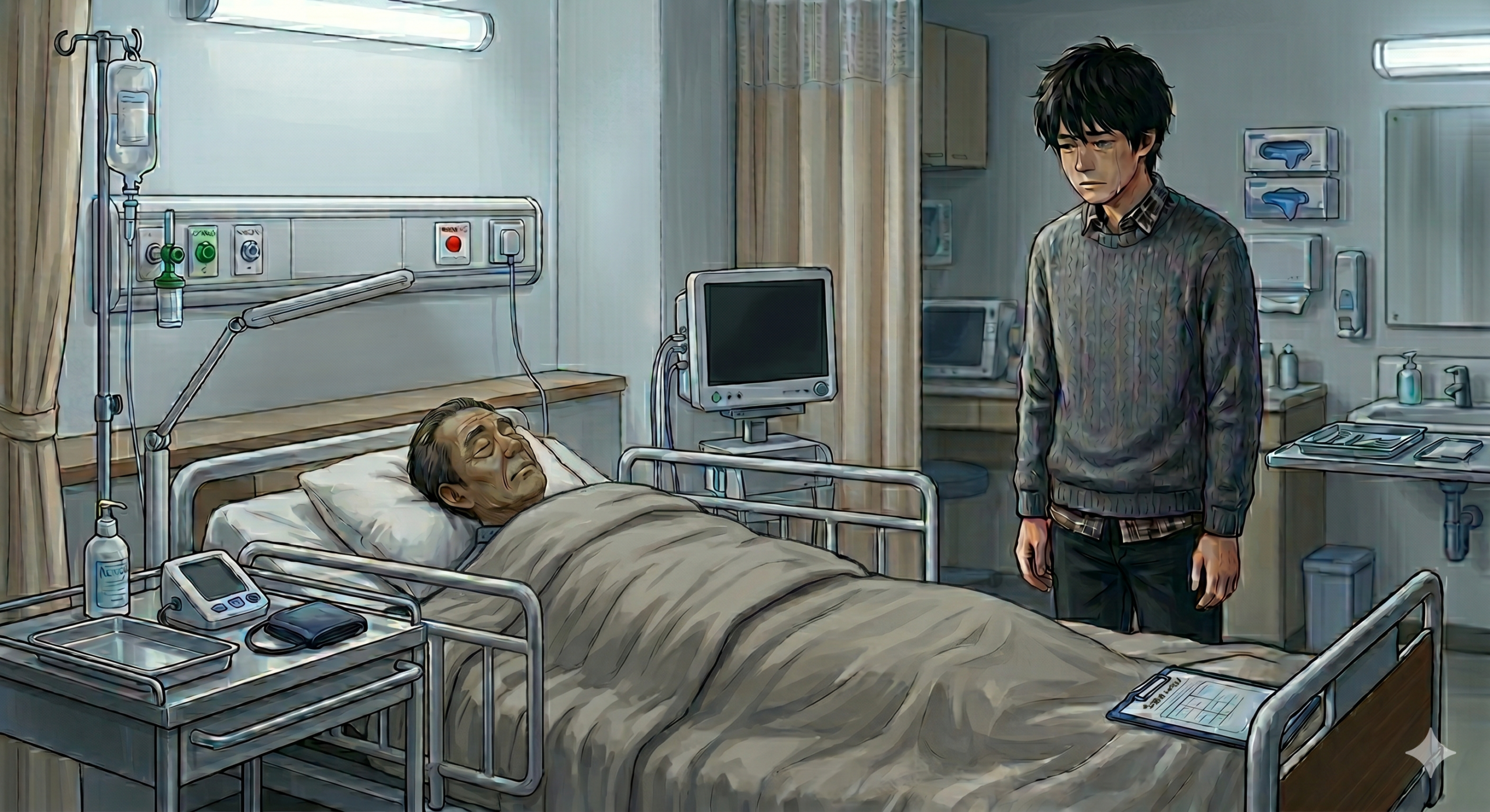 父が死去