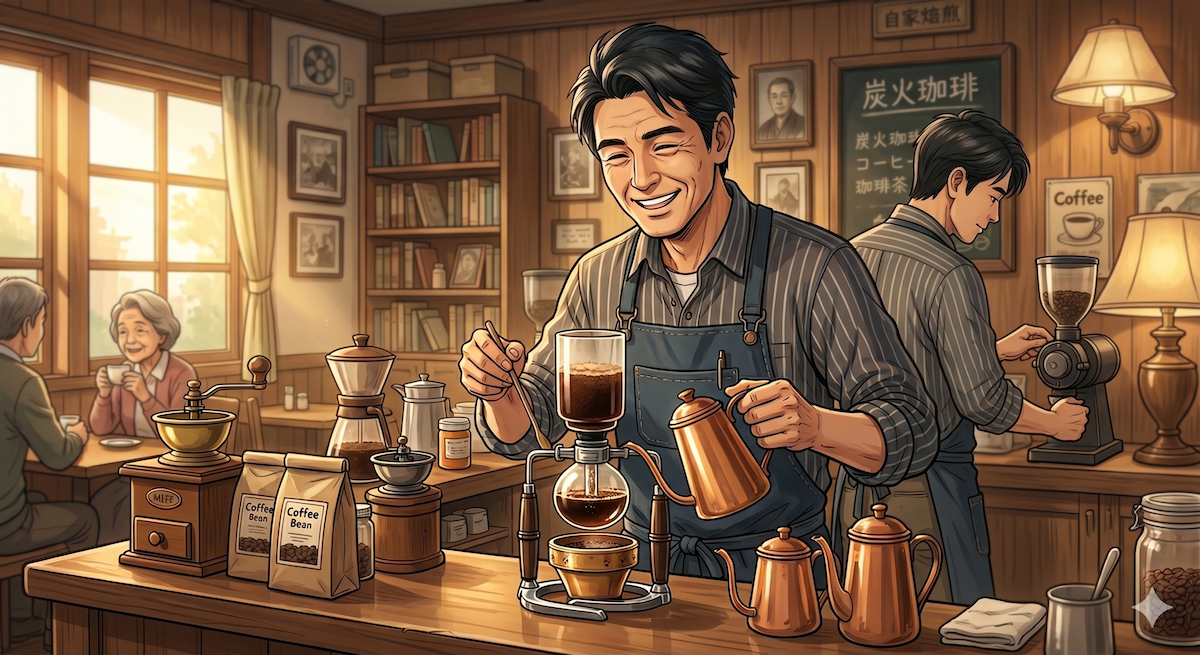 父が働く